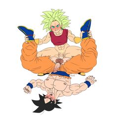 1boy 1futa abs anal anal_sex big_penis biting_lip blue_eyes blush bottomless breasts dragon_ball dragon_ball_super dripping earrings fusion futa_on_male futanari intersex kefla kneeling leg_grab legendary_super_saiyan legs_up missionary_position muscular muscular_intersex muscular_male nipples palmetto_hair pants penis pubic_hair saiyan sex simple_background son_goku source_request spread_legs super_saiyan super_saiyan_2 testicles text topless torn_clothes universe_6/universe_7 universe_6_saiyan/universe_7_saiyan watermark white_background wince