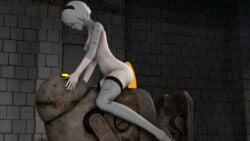 3d android artorias_(artist) female kaine_(nier)_(cosplay) male nier nier:_automata penis robot source_filmmaker yorha_2b