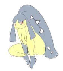 1girls 2019 anthro anthrofied black_hair breasts elpatrixf eye_contact fairy female female_only hair_mouth looking_at_viewer mawile nintendo pokemon pokemon_(species) pokemon_rse red_eyes simple_background sketch thick_thighs white_background wide_hips yellow_skin