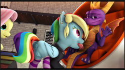 16:9 2020 3d activision clothing crossover erection female feral fluttershy_(mlp) friendship_is_magic furry genitals group hair hi_res lewdyroom male my_little_pony penis pussy rainbow_dash_(mlp) sex source_filmmaker spyro spyro_the_dragon straight video_games widescreen