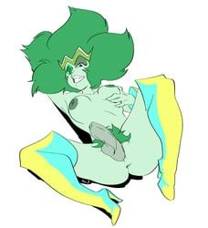 1_eye 1futa 2019 alien anus areolae ass balls big_hair boots breasts cartoon_network clothing curvy emerald_(steven_universe) erect_nipples erection footwear futa_only futanari gem gem_(species) green_areola green_hair green_nipples green_skin grin hair high_heeled_boots high_heels humanoid intersex large_ass large_penis looking_at_viewer medium_breasts mostly_nude nipples nude penis pubes shoes simple_background slb smile solo solo_futa spread_legs spreading steven_universe white_background