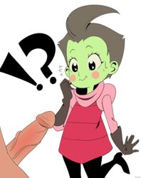 a_literal_fucking_child alien confusion invader_zim kuruko male/male male_only penis smooth_skin surprised veiny_penis young zim