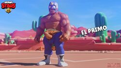 1boy 3d 3d_(artwork) bara barely_visible_genitalia belt biceps brawl_stars brown_skin bulge cactus clothing dark_skin darkviper199027 desert dick el_primo_(brawl_stars) erect_penis erection gay genitals half-dressed hands-free hi_res human human_only luchador male male_only mask masked_male muscles muscular muscular_male nipples open_pants outdoor_nudity outdoors pants pecs penis shirtless shoes sky smile solo standing teeth text yaoi