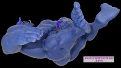 3d 3d_(artwork) anthro balls bara beast_(x-men) big_penis blue_body blue_skin boner erection feet furry glasses hank_mccoy male male_only marvel marvel_comics masturbation muscles muscular penis snarlthewerewolf solo solo_male tongue_out x-men