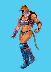 1girls abs big_breasts breasts cirenk cleavage feline female female_only fit fit_female genderswap_(mtf) king_(tekken) large_breasts leopard lucha_libre_mask luchador luchador_mask luchadora muscular muscular_female nipples rule_63 solo tail tekken tekken_4 wrestler wrestling_ring