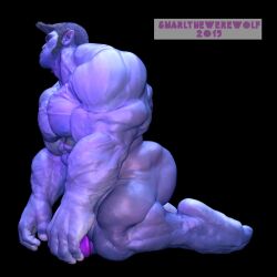 3d 3d_(artwork) anthro balls bara beast_(x-men) big_penis blue_body blue_skin furry hank_mccoy male male_only marvel marvel_comics muscles muscular nude on_knees penis snarlthewerewolf solo solo_male x-men