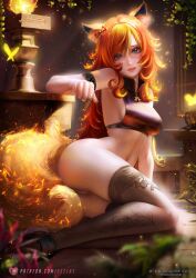 axsens blush breasts flareon gijinka hi_res nintendo pokemon pussy solo tagme tail uncensored