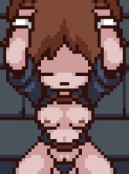 2d 2d_animation animated arms_up bethany_(the_binding_of_isaac) blue_eyes breasts chained chains cleft_of_venus cuffs cum cum_drip cum_in_pussy cum_inside cum_leaking female gif male pixel_animation pixel_art pussy rape spread_legs tears the_binding_of_isaac vaginal_penetration yazawa_akio