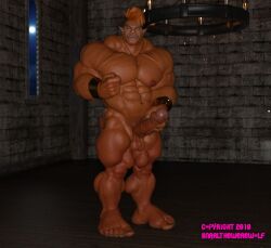 3d 3d_(artwork) balls bara beast-man big_penis boner erection male male_only masters_of_the_universe masturbation muscles muscular nude penis snarlthewerewolf solo solo_male