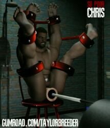 3d 3d_model animated bara barazoku bondage bound chastity_cage chastity_device chris_redfield fucking_machine gay gay_anal grunting grunting_male light-skinned_male light_skin male male_chastity male_only masculine masculine_bottom masculine_slave mp4 muscles muscular muscular_male resident_evil resident_evil_8:_village restrained restrained_arms restrained_legs screaming sex_machine sound tagme taylor_neller video