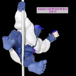 3d 3d_(artwork) anthro balls bara beast_(x-men) big_penis blue_body blue_skin boner bottomless erection furry glasses hank_mccoy labcoat male male_only marvel marvel_comics mug muscles muscular pantsless penis snarlthewerewolf solo solo_male x-men