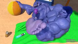 3d 3d_(artwork) anthro balls bara beast_(x-men) big_penis blue_body blue_skin blue_skinned_male boner erection feet furry hank_mccoy male male_only marvel marvel_comics muscles muscular nude penis sitting snarlthewerewolf solo solo_male spread_legs x-men