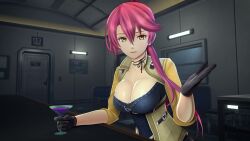 3d_animation animated ao_no_kiseki blush breasts breasts_jiggling breasts_out brown_eyes eiyuu_densetsu longer_than_5_seconds martini_glass medium_breasts nipple_slip no_sound nodusfm patreon pink_hair pink_nipples pov sara_valestein sen_no_kiseki sen_no_kiseki_(series) subway_train tagme the_legend_of_heroes trails_of_(series) train video wardrobe_malfunction wink