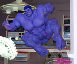 3d 3d_(artwork) anthro balls bara beast_(x-men) big_penis blue_body blue_skinned_male boner erection furry hank_mccoy male male_only marvel marvel_comics muscles muscular nude penis snarlthewerewolf solo solo_male x-men