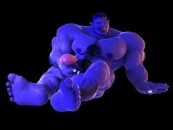 3d 3d_(artwork) anthro balls bara beast_(x-men) big_penis blue_body blue_skin boner erection furry hank_mccoy male male_only marvel marvel_comics masturbation muscles muscular nude penis sitting snarlthewerewolf solo solo_male tongue_out x-men