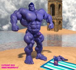 3d 3d_(artwork) anthro balls bara beast_(x-men) big_penis blue_body blue_skinned_male boner erection furry hank_mccoy male male_only marvel marvel_comics muscles muscular nude penis snarlthewerewolf solo solo_male x-men