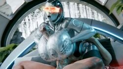 1futa 1girls 3d athletic_female bioware commander_shepard edi electronic_arts female female_focus femshep futa_on_female futanari futashep huge_breasts huge_cock human human_penetrating light-skinned_male mass_effect penis rigid3d robot robot_girl titfuck