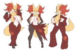 1girls 2024 adjusting_glasses anthro areola_slip areolae ass bedroom_eyes belly_button big_ass big_breasts bottomwear breasts busty canid canine claws clothed clothed_female clothes clothing curvaceous curvy delphox eyewear feet female finger_claws fox front_view full_body furry glasses grin hair hand_on_hip hi_res hourglass_figure huge_breasts large_areolae large_ass large_breasts legs_apart legs_together lightsource looking_at_viewer mammal medium_hair multicolored_body multicolored_fur navel nipples open_mouth orange_hair partially_clothed pink_nipples pokemon pokemon_(species) pokemon_xy pose posing red_body red_eyes red_fur red_hair red_hair seductive seductive_eyes seductive_look seductive_smile side_view simple_background skirt smile smiling solo standing stomach tail teeth thick_thighs thighs toe_claws toes voluptuous white_background white_body white_fur wide_hips yellow_body yellow_fur