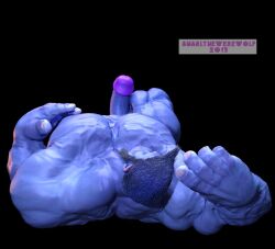 3d 3d_(artwork) anthro balls bara beast_(x-men) big_penis blue_body blue_skin boner erection furry hank_mccoy lying_on_back male male_only marvel marvel_comics muscles muscular nude penis snarlthewerewolf solo solo_male x-men