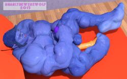 3d 3d_(artwork) anthro balls bara beast_(x-men) big_penis blue_body blue_skin boner dildo dildo_in_ass erection furry glasses hank_mccoy male male_only marvel marvel_comics masturbation muscles muscular nude penis sitting snarlthewerewolf solo solo_male x-men