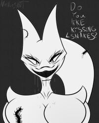 anthro boob breasts breastsboobs centipede fanart female furry furryfemale lizard oc ocart predator sexy snake snakegirl snek white