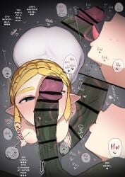 ass bimbo breasts cock_on_face dark-skinned_male dress femsub ganondorf ganondorf_(tears_of_the_kingdom) giga heart-shaped_pupils huge_cock kissing_penis kneeling licking_penis lipstick lipstick_on_penis penis_on_face penis_worship princess_zelda the_legend_of_zelda veiny_penis zelda_(breath_of_the_wild) zelda_(tears_of_the_kingdom)