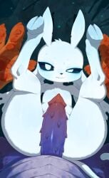 1boy 1boy1girl 1girls big_ass black_sclera blush dragon duo female female_focus feral flat_chest fur furry genitals guardian_spirit hooves huge_cock imminent_penetration imminent_sex interspecies larger_male looking_at_viewer male male/female microsoft ori_(ori) ori_(series) pov rabbitadvisory smaller_female spiky_cock spirit straight sweat sweating tail thick_ass white_body white_fur