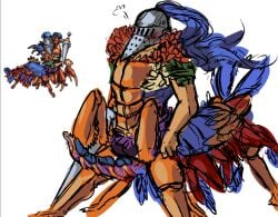 1boy arthropod arthropod_abdomen crustacean helmet katkalis knight large_penis look_outside male male_only marine monster non-human non-human_only shrimp shrimp_knight solo unusual_penis