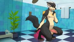 anal anal_sex anthro anthro_penetrated balls canid canine canis crouching detailed_background dildo dildo_in_ass dildo_insertion dildo_sitting freakdan1el genitals hi_res horn huge_dildo humanoid_genitalia humanoid_penis large_insertion male male_anthro male_penetrated mammal masturbation nipples nude_anthro nude_male object_in_ass penetration penis sex_toy sex_toy_in_ass sex_toy_insertion shower solo stomach_bulge thick_thighs toying_self wet wet_body wolf