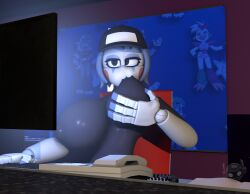 3d five_nights_at_freddy's five_nights_at_freddy's:_security_breach fnaf lactation milking nightbotgrey solo staff_bot_(security_breach) stuffbot_(nightbotgrey)