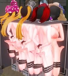 bondage breasts chinkaigyogyo clownpiece gag gagged hecatia_lapislazuli junko_(touhou) nipples nude reisen touhou watatsuki_no_toyohime watatsuki_no_yorihime