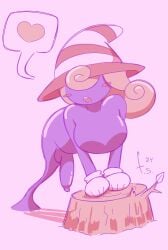 1futa 2024 balls big_breasts big_penis blush breasts clothing digital_media_(artwork) fernal_red genitals ghost_tail gloves gynomorph hair handwear hat headgear headwear heart_symbol hi_res huge_breasts humanoid intersex legless mario_bros nintendo not_furry nude_gynomorph paper_mario paper_mario:_the_thousand_year_door penis pink_background pink_hair plant purple_body purple_skin shadow_siren signature simple_background slightly_chubby slightly_chubby_gynomorph slightly_chubby_intersex solo speech_bubble spirit trans trans_woman transfem tree tree_trunk vivian_(mario) vivian_(paper_mario) white_clothing white_gloves white_handwear witch_hat