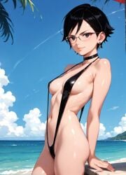 1girls 2d ai_generated areolae armpit bare_arms big_breasts bikini bikini_bottom bikini_top black_eyes black_hair boruto:_naruto_next_generations breasts chest curvy curvy_figure cute cute_face detailed eyelashes eyeshadow female female_only fit fit_female focus hair high_quality large_breasts legs light-skinned_female light_skin lips lipstick looking_at_viewer makeup mascara medium_breasts naruto naruto_(series) nero100 outdoors outside pale-skinned_female pale_skin perky_breasts petite petite_body petite_female posing sarada_uchiha seductive seductive_look short_hair skinny skinny_girl stable_diffusion swimsuit swimwear tagme teenager thighs thin_waist twintails
