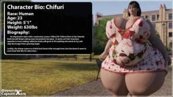 asian_female chifuri_(dinner-kun) dinner-kun dress fat_female gigantic_breasts glasses text text_box