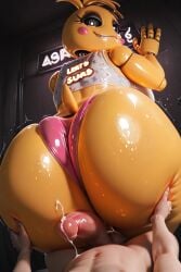 ai_generated big_ass chica_(fnaf) five_nights_at_freddy's imminent_sex robot robot_girl wallama