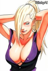 accurate_art_style ai_generated anime_coloring colored female manga_style mature_female milf naruto naruto_(series) naruto_shippuden sexy sexy_pose solo solo_female solo_focus stickyai thick toned watercolor