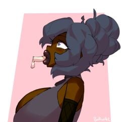 2d big_breasts borvar dark_skin dark_skinned_female edit micro_penis puffy_lips tagme