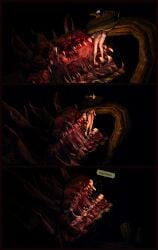 au_ra auri_lover campfire eaten_alive final_fantasy_xiv highlander hyur inside_stomach knight malboro melting_clothes miqo'te monk monster monster_on_female morbol saliva sex swallowed_whole tentacle vore vore_belly witch_hat