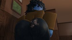 1boy 1girls 3d ass ass_focus balls big_ass blush clothed clothed_female clothed_female_nude_male clothes clothing cum cum_on_ass female femboy femboy_on_female lampshaderr34 male male/female moth penis roblox robloxian size_difference tagme thick_thighs thighs wings