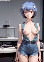 1girls 2d ai_generated areolae armpit asian asian_female bare_arms blue_hair chest completely_naked completely_nude completely_nude_female curvy curvy_figure cute cute_face detailed eyelashes eyeshadow female female_only fit fit_female focus hair high_quality legs light-skinned_female light_hair light_skin lips lipstick looking_at_viewer makeup mascara medium_breasts naked neon_genesis_evangelion nero100 nipples nude nude_female pale-skinned_female pale_skin perky_breasts posing pussy rei_ayanami seductive seductive_look short_hair skinny skinny_girl stable_diffusion tagme teen teenage_girl teenage_tits thighs thin_waist vagina