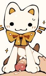 1girls 2d :3 ai_assisted ai_generated animation_meme_community anthro anthro_female blush bowtie cat_ears cum cute feline female furry furry_female grinding grinding_on_penis human_on_anthro poeypepto pov pussyjob solo_female tiktok youtube