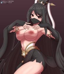 1girls big_breasts breasts breasts_out chillyroom chinese_clothes clothed clothing complex_vortex female first_porn_of_character nipples smile solo solo_female solo_focus soul_knight thick_thighs thighs video_games yin-yang_adept