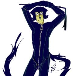 bondage bulge fairytale_enjoyer kappi0 latex latex_clothing loaltoff male_only no,_i'm_not_a_human skinny tagme toony toony_face whip zipper