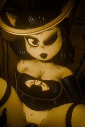 1female 1girls 3d 3d_animation alice_angel animated bendy_and_the_ink_machine black_hair black_lipstick cattzz cattzz_9 choker close-up female halo loop male penetration pov sex sound sound_effects tagme vaginal_penetration video voice