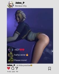 3d blizzard_entertainment booty booty_shake dancer dancing female fishnets jaina_proudmoore legwear nylons pantyhose tagme teejay_x twerk twerking twerking_position twerkjob twitter twitter_username video world_of_warcraft wowgram