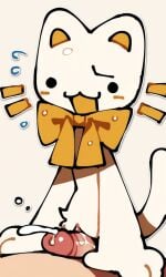 1girls 2d :3 ai_assisted ai_generated animation_meme_community anthro anthro_female blush bowtie cat_ears cum cute feline female furry furry_female grinding grinding_on_penis human_on_anthro poeypepto pov pussyjob solo_female tiktok youtube