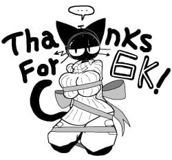 1girls anthro breasts cat_ears cat_tail catgirl clockat_(sabgong) female female_only sabgong tagme thighs wrapped wrapped_up