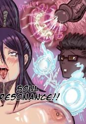 ahe_gao cum_inside cumshot dark-skinned_male glasses grandarcch interracial kilik_lunge nakatsukasa_tsubaki orgasm_face soul soul_eater x-ray