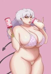 1girls affectionate bandaid bandaid_on_pussy big_breasts bikini bikini_top bottle bottomless bra caring digital_art digital_drawing_(artwork) digital_media digital_media_(artwork) dommy_mommy dreamsolvent female female_only full_color hello_kitty hips infantilism lipstick long_hair looking_at_viewer love milk mommy mommy_dom mommy_kink mommy_milkers mommydom original_character pink purple_hair rattle romantic sugar_mommy tail talking_to_viewer textless_version voluptuous voluptuous_female yellow_eyes