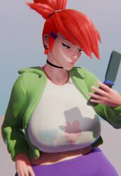 3d altered_common_sense beautiful_woman breasts change_in_common_sense choker femsub flashing foster's_home_for_imaginary_friends frankie_foster glowing_eyes green_eyes happy_trance hoodie huge_breasts hypnosis hypnosis_app hypnotized_female mahou_monster midriff mind_alteration mind_control miniskirt no_sound pink_eyes ponytail purple_miniskirt purple_skirt red_hair scrag_frankie short_hair skirt tagme titty_drop tongue tongue_out unaware_hypnosis unbothered undressing video